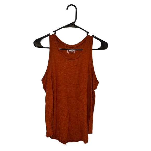 Mudd Women's Rust Orange Flowy Tank Top - Picture 1 of 4